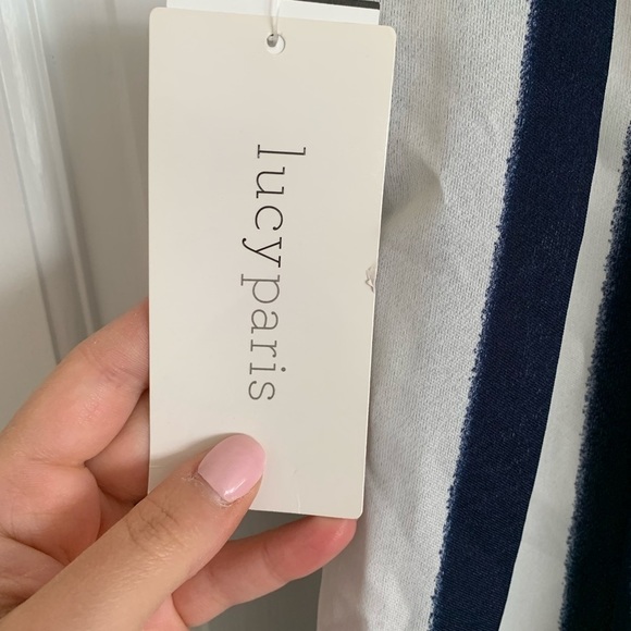 Lucy Paris | SET stripped cropped top and skirt set NWT size small - Picture 4 of 7